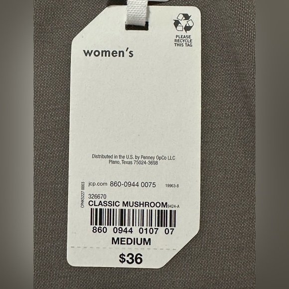 2 Stylus Crew Neck Sleeveless Tank Top Mushroom ans Black Size M NWT - Picture 7 of 8